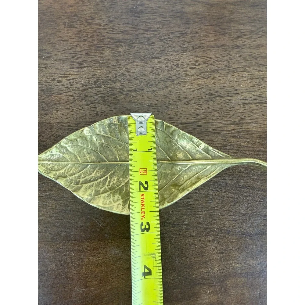 VTG 1940 Virginia Metalcrafters Solid Brass Hydrangea Leaf 6